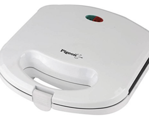 Pigeon by Stovekraft Bread Sandwich Maker with Aluminium Nonstick Coated Fixed Plates (Toaster))